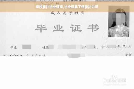 学校能补毕业证吗,毕业证丢了还能补办吗