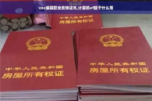 cnc编程职业资格证书,计算机vf能干什么用