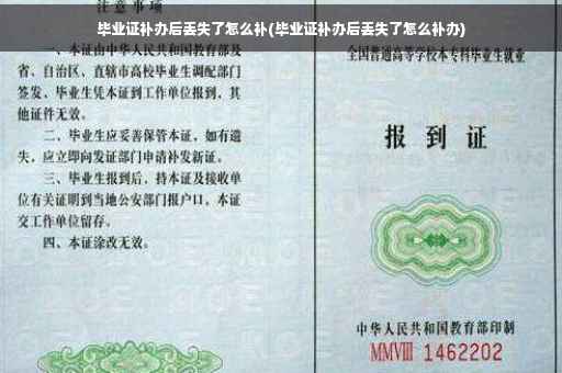 毕业证补办后丢失了怎么补(毕业证补办后丢失了怎么补办)