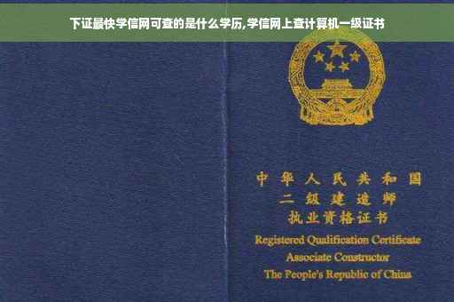下证最快学信网可查的是什么学历,学信网上查计算机一级证书