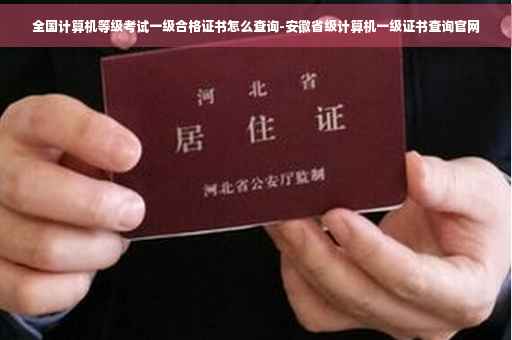 全国计算机等级考试一级合格证书怎么查询-安徽省级计算机一级证书查询官网