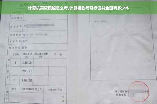 计算机高级职称怎么考,计算机软考高级证书全国有多少本