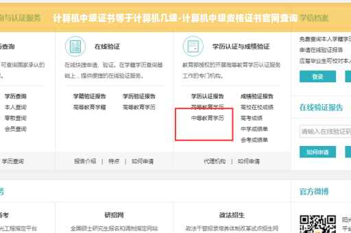 计算机中级证书等于计算机几级-计算机中级资格证书官网查询