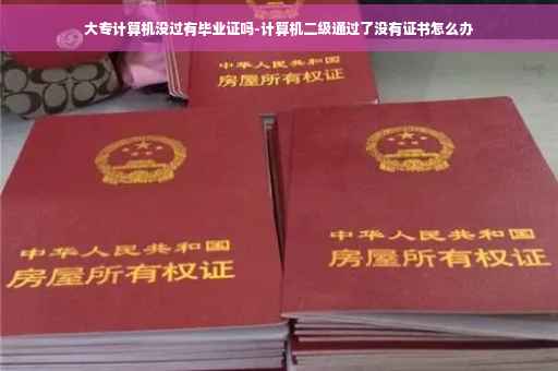 大专计算机没过有毕业证吗-计算机二级通过了没有证书怎么办