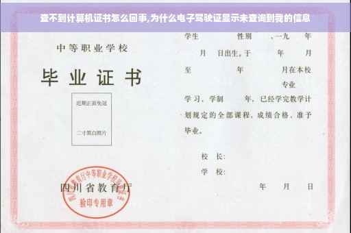 查不到计算机证书怎么回事,为什么电子驾驶证显示未查询到我的信息
