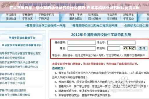 在大学里自考，毕业拿的毕业证书是什么样的-自考本科毕业证书图片高清大图