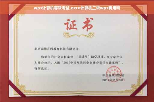 wps计算机等级考试,ncre计算机二级wps有用吗