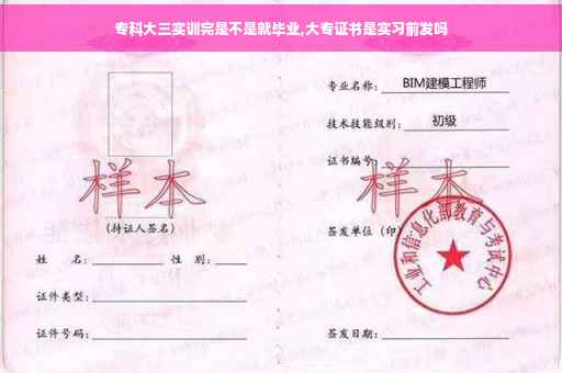 专科大三实训完是不是就毕业,大专证书是实习前发吗