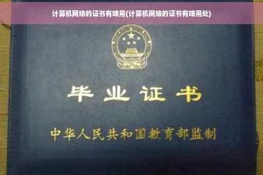 计算机网络的证书有啥用(计算机网络的证书有啥用处)