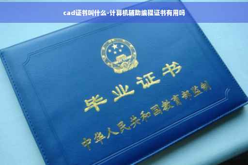 cad证书叫什么-计算机辅助编程证书有用吗