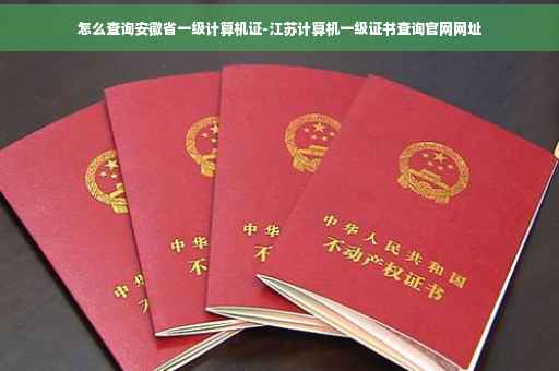 怎么查询安徽省一级计算机证-江苏计算机一级证书查询官网网址