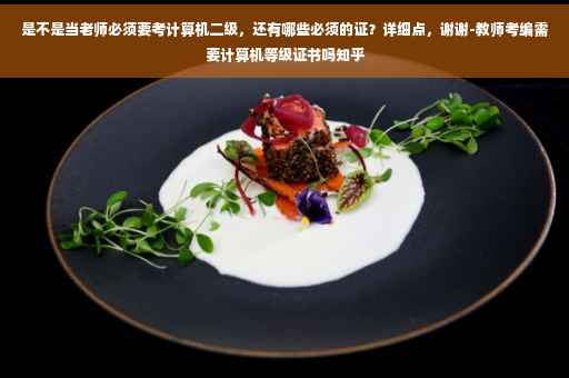 是不是当老师必须要考计算机二级，还有哪些必须的证？详细点，谢谢-教师考编需要计算机等级证书吗知乎