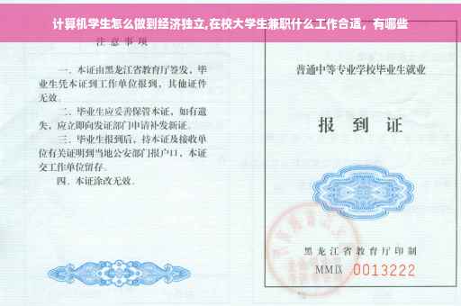 计算机学生怎么做到经济独立,在校大学生兼职什么工作合适，有哪些