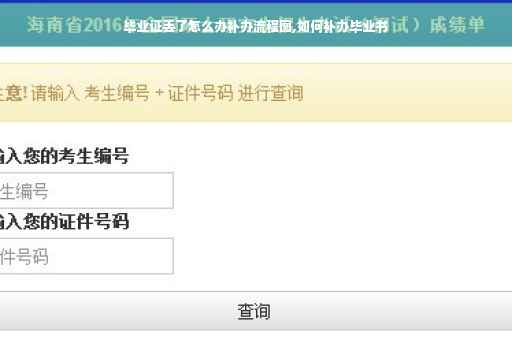 毕业证丢了怎么办补办流程图,如何补办毕业书