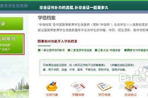 毕业证书补办的流程,补毕业证一般要多久