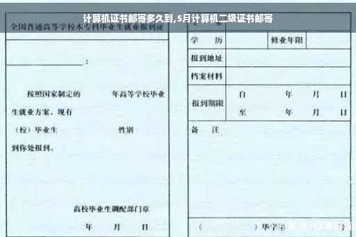 计算机证书邮寄多久到,5月计算机二级证书邮寄