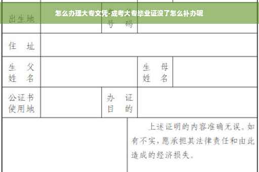 怎么办理大专文凭-成考大专毕业证没了怎么补办呢