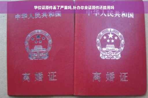 学位证原件丢了严重吗,补办毕业证原件还能用吗 学位证原件丢了严重吗,补办毕业证原件还能用吗