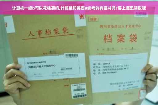 计算机一级b可以花钱买吗,计算机和英语B统考的有证书吗?要上哪里领取呢