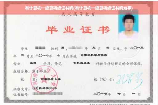 有计算机一级算初级证书吗(有计算机一级算初级证书吗知乎)
