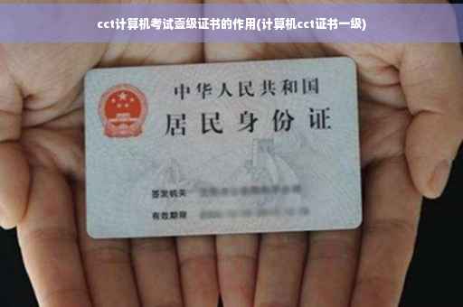 cct计算机考试壹级证书的作用(计算机cct证书一级)