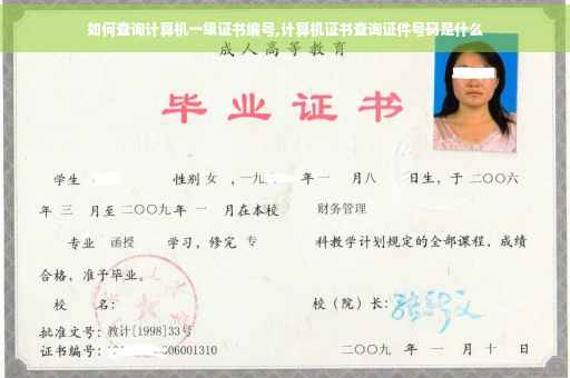 如何查询计算机一级证书编号,计算机证书查询证件号码是什么