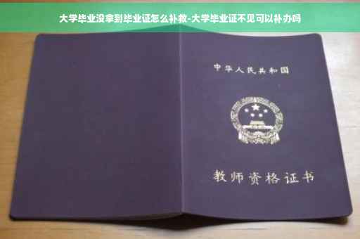 大学毕业没拿到毕业证怎么补救-大学毕业证不见可以补办吗