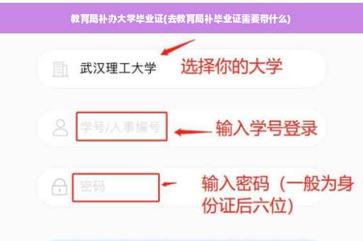 教育局补办大学毕业证(去教育局补毕业证需要带什么)