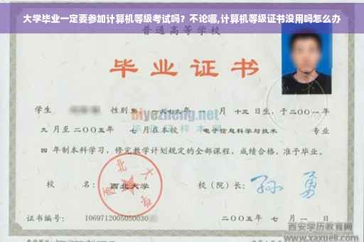大学毕业一定要参加计算机等级考试吗？不论哪,计算机等级证书没用吗怎么办