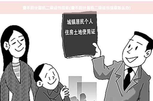 查不到计算机二级证书信息(查不到计算机二级证书信息怎么办)