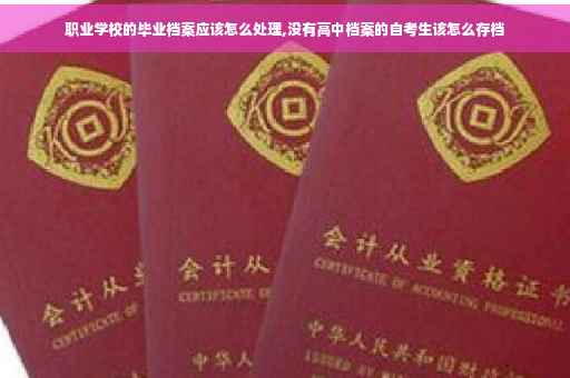 职业学校的毕业档案应该怎么处理,没有高中档案的自考生该怎么存档