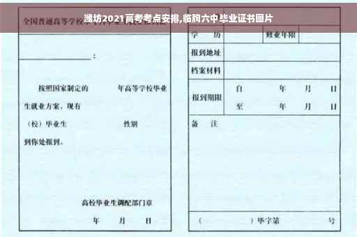 潍坊2021高考考点安排,临朐六中毕业证书图片
