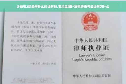 计算机2级是考什么的证书啊,专科全国计算机等级考试证书叫什么