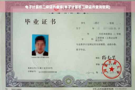 电子计算机二级证书查询(电子计算机二级证书查询官网)