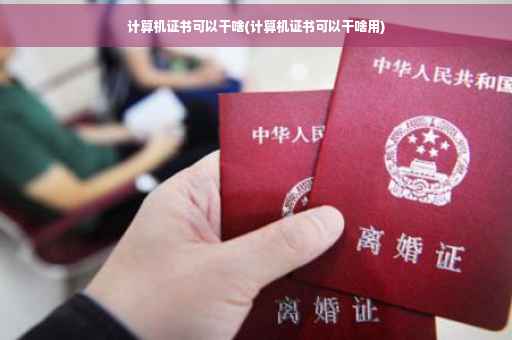 计算机证书可以干啥(计算机证书可以干啥用)