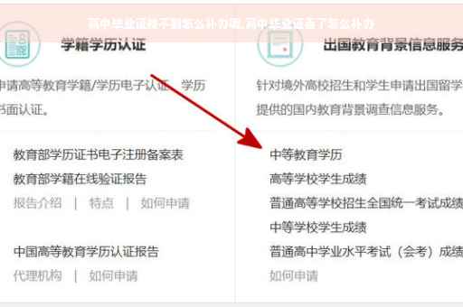 高中毕业证找不到怎么补办呢,高中毕业证丢了怎么补办