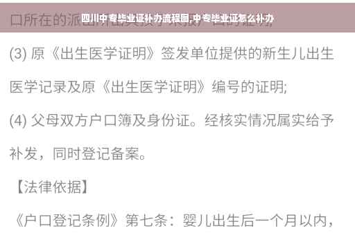 四川中专毕业证补办流程图,中专毕业证怎么补办