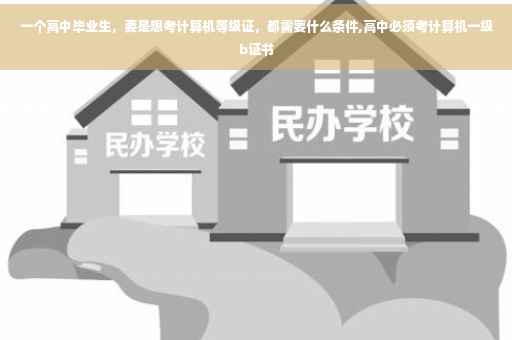 一个高中毕业生，要是想考计算机等级证，都需要什么条件,高中必须考计算机一级b证书
