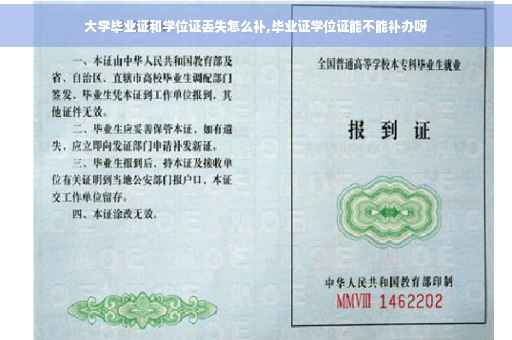 大学毕业证和学位证丢失怎么补,毕业证学位证能不能补办呀