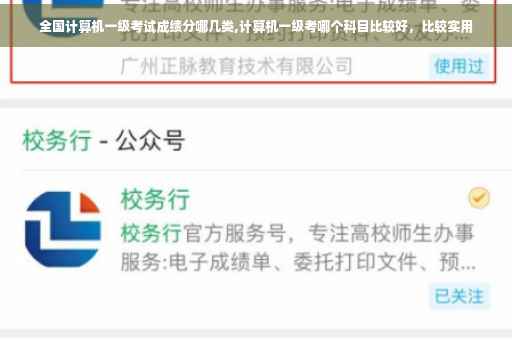 全国计算机一级考试成绩分哪几类,计算机一级考哪个科目比较好，比较实用