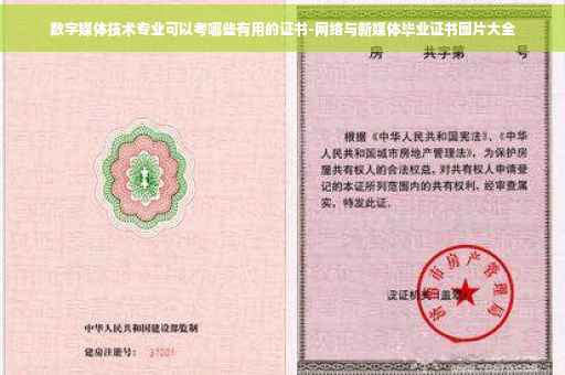 数字媒体技术专业可以考哪些有用的证书-网络与新媒体毕业证书图片大全