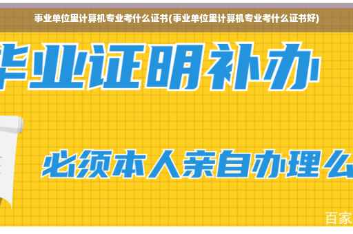 事业单位里计算机专业考什么证书(事业单位里计算机专业考什么证书好)