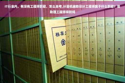 IT行业内，有没有工程师职称，怎么来考,计算机辅助设计工程师属于什么职称？是助理工程师级别吗