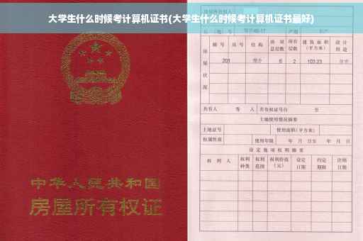 大学生什么时候考计算机证书(大学生什么时候考计算机证书最好)