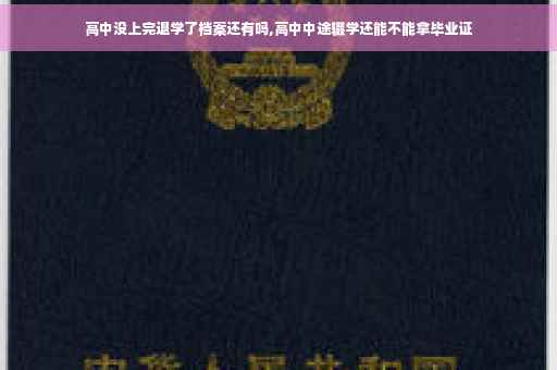 高中没上完退学了档案还有吗,高中中途辍学还能不能拿毕业证