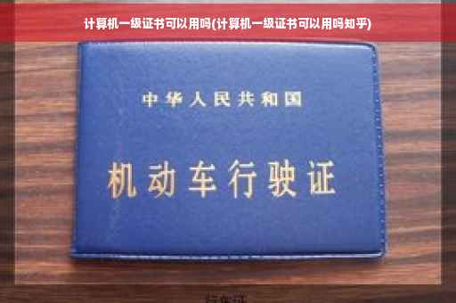 计算机一级证书可以用吗(计算机一级证书可以用吗知乎)
