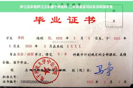 庐江五中和庐江三中哪个学校好-二中毕业证可以补办吗高中生