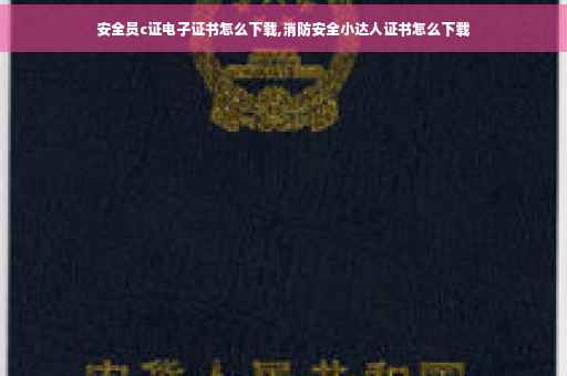 安全员c证电子证书怎么下载,消防安全小达人证书怎么下载