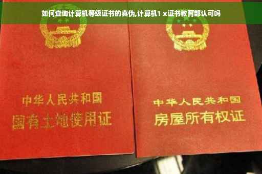 如何查询计算机等级证书的真伪,计算机1 x证书教育部认可吗