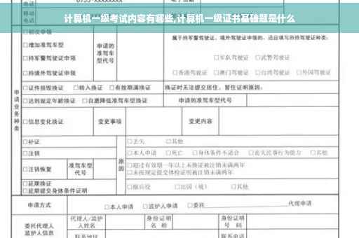 计算机一级考试内容有哪些,计算机一级证书基础题是什么